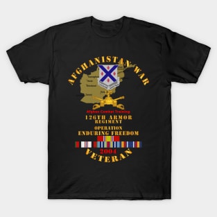 Afghanistan War  Vet - 126th Armor Regiment w AFGHAN SVC 2004 T-Shirt